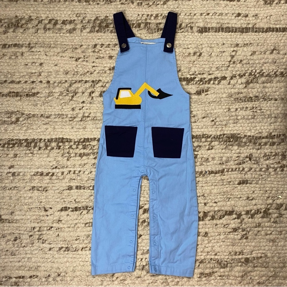 NWOT monica + andy 2 Cotton Twill Excavator + Black Corduroy Overalls, 3T Unisex - Picture 3 of 16